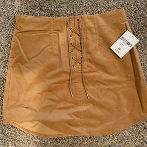 Burnt orange mini skirt